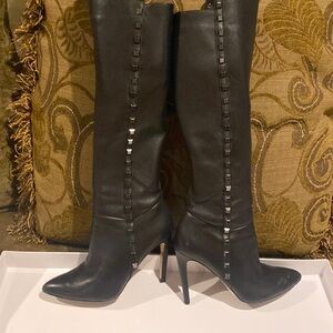 Leather dress boots